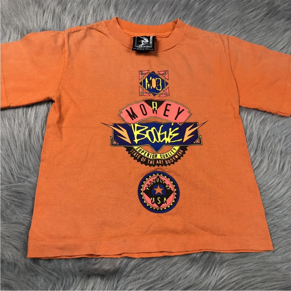 Vintage 80s 90s Kids Morey Boogie Board Orange T Shirt